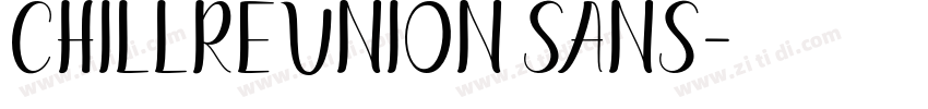chillreunion Sans字体转换